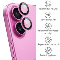 imoshion Lot de 2 protections d'objectif de caméra iPhone 16 / 16 Plus - Rose