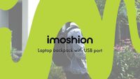 imoshion ﻿Sac à dos pour ordinateur portable avec port USB - Convient aux ordinateurs portables jusqu'à 15.6 pouces - Sac à dos pour ordinateur portable pour hommes - Noir