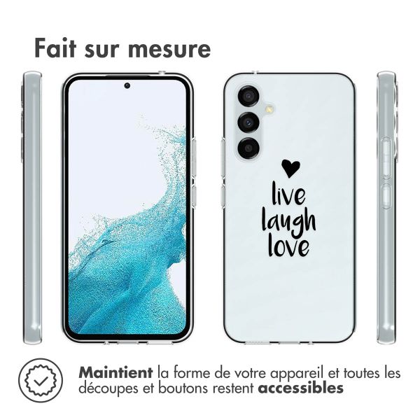 imoshion Coque Design Samsung Galaxy A54 (5G) - Live Laugh Love - Noir