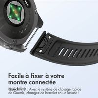 imoshion QuickFit® Bracelet en silicone Stripe Garmin Watch | Fixation 22 mm - Noir