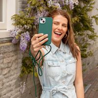 imoshion ﻿Coque en silicone avec cordon Samsung Galaxy S21 Ultra - Vert foncé
