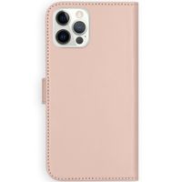 Selencia Étui portefeuille en cuir véritable Apple iPhone 12 (Pro) - Dusty Pink