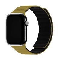 Holdit Bracelet en silicone magnétique Apple Watch | 44/45/46/49 mm - Warm Olive / Black