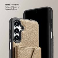 Selencia Coque à cordon avec porte-cartes enveloppe Sera Samsung Galaxy A16 - Beige