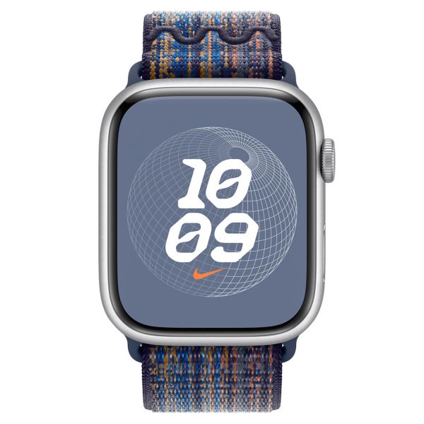 Apple Bracelet Nike Sport Loop Apple Watch Series 1 t/m 11 / SE / Ultra (44/45/46/49 mm) - Game Royal & Orange