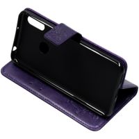 Etui de téléphone Fleurs de Trèfle Huawei Y6 (2019) - Violet