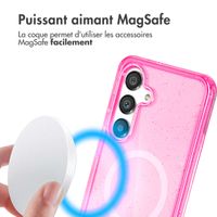 imoshion Coque Pailletée avec MagSafe Samsung Galaxy S25 Plus - Rose