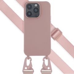 Selencia Coque silicone avec cordon amovible iPhone 14 Pro - Sand Pink