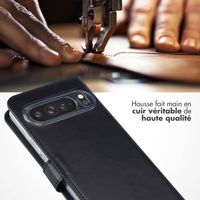 Selencia Étui portefeuille en cuir véritable Google Pixel 9 Pro XL - Noir