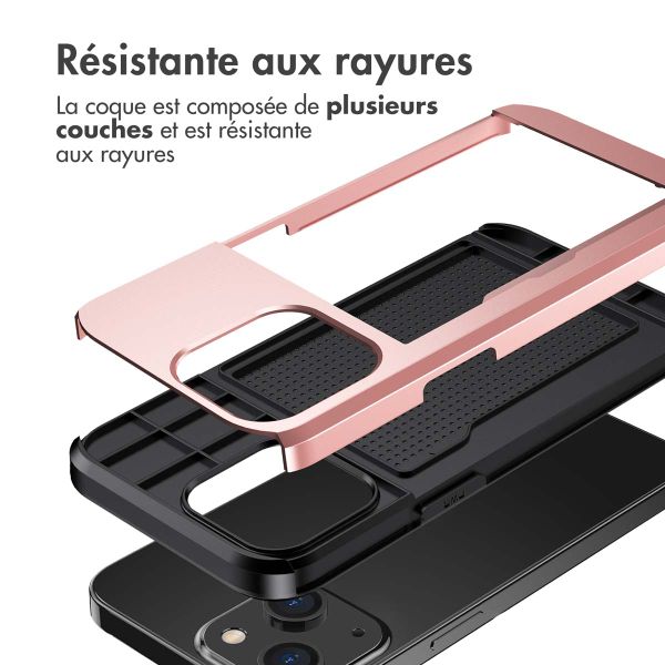 imoshion Coque arrière avec porte-cartes Apple iPhone 14 - Rose Doré