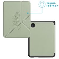 imoshion Étui de liseuse portefeuille design Pliable Kobo Clara Colour / BW - Floral Green