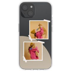 Coque personnalisée avec pellicule N°2 iPhone 15 - Transparent