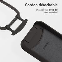 imoshion Coque arrière Color avec cordon amovible et MagSafe Apple iPhone 14 - Black Coffee
