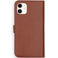 Selencia Étui portefeuille en cuir véritable Apple iPhone 11 - Marron clair