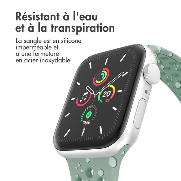 imoshion Bracelet sport⁺ Apple Watch Series 1 á 9 / SE (38/40/41 mm) | Series 10 / 11 (42 mm) - Taille S/M - Sage