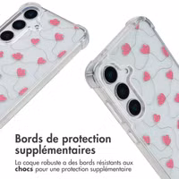 imoshion Coque Design avec cordon Samsung Galaxy S25 - Dusty Rose Connected Hearts
