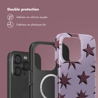 Selencia Coque arrière Vivid Tough avec MagSafe iPhone 15 Pro - Stars Plum Lilac