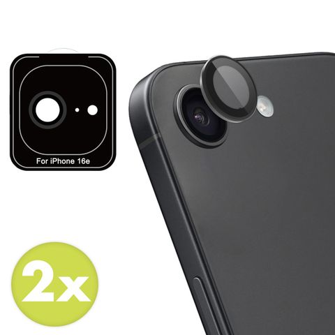 imoshion Lot de 2 protections d'objectif de caméra Apple iPhone 16e - Noir