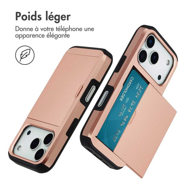 imoshion Coque arrière avec porte-cartes Apple iPhone 17 Pro - Rose Doré