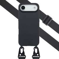 Selencia Coque silicone avec cordon amovible Apple iPhone Air - Noir