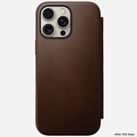 Nomad Étui de télephone portefeuille Modern Leather Folio Apple iPhone 16 Pro Max - Marron