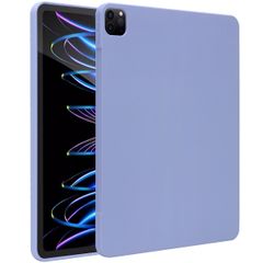 Accezz Coque Liquid Silicone avec porte-stylet Apple iPad Pro 12.9 (2022) / Pro 12.9 (2021) / Pro 12.9 (2020) - Lila