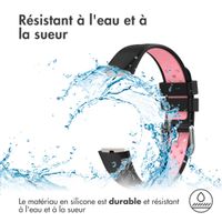 imoshion Bracelet sportif en silicone Fitbit Luxe - Noir/Rose