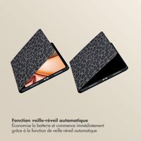 Selencia Coque tablette Sabi avec imprimé léopard Apple iPad Air 11 pouces (2025) M3 / (2024) M2 / Air 5 (2022) / Air 4 (2020) - Midnight Black