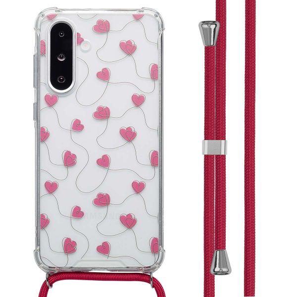imoshion Coque Design avec cordon Samsung Galaxy A36 - Dusty Rose Connected Hearts