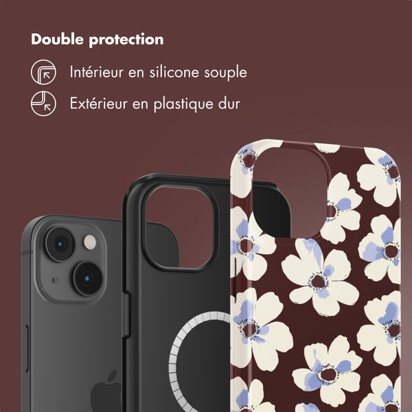 Selencia Coque arrière Vivid avec MagSafe Apple iPhone 14 - Choco Flower Pop