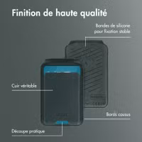 Accezz Portefeuille en cuir magnétique avec support - Compatible avec Apple Find My - Cedar Green