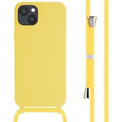 imoshion Coque en silicone avec cordon iPhone 15 Plus - Jaune