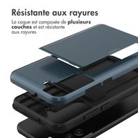 imoshion Coque arrière avec porte-cartes Samsung Galaxy S21 - Bleu foncé