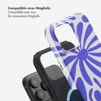 Selencia Coque arrière Vivid Tough avec MagSafe iPhone 16 Pro Max - Modern Bloom Sapphire Blue