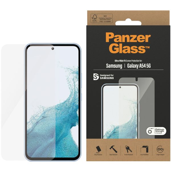 PanzerGlass Protection d'écran Ultra-Wide Fit Anti-bactérienne Samsung Galaxy A54 (5G)