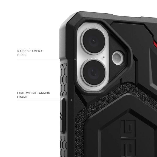 UAG Coque arrière Monarch Pro Apple iPhone 16 - Kevlar Black