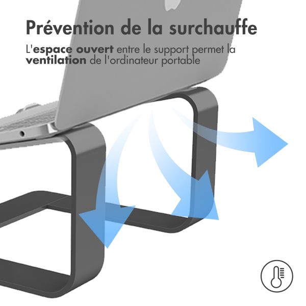 imoshion ﻿Socle pour ordinateur portable en aluminium - Socle pour ordinateur portable - Bureau - Universel - Gris foncé