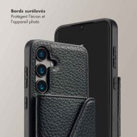 Selencia Coque à cordon avec porte-cartes enveloppe Sera Samsung Galaxy S24 - Noir