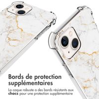 imoshion Coque Design avec cordon iPhone 13 - White Marble