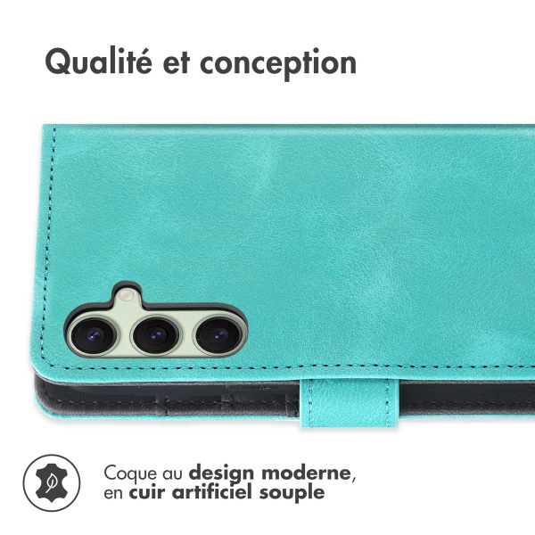 imoshion Etui de téléphone portefeuille avec cordon Samsung Galaxy S25 Plus - Turquoise