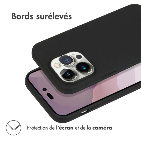 Accezz Coque Couleur Apple iPhone 14 Pro - Noir