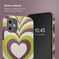 Selencia Coque arrière Vivid Apple iPhone 11 - Double Hearts Plum Fern