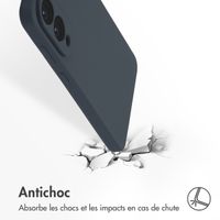 Accezz Coque Liquid Silicone avec MagSafe Samsung Galaxy S25 Edge - Bleu foncé