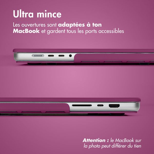 imoshion Coque rigide pour MacBook Pro 16 pouces (2021) / Pro 16 pouces (2023) M3 chip - A2485 / A2780 / A2991 / A3186 / A3403 - Bordeaux