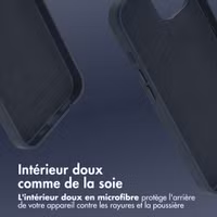 Accezz Coque arrière en cuir avec MagSafe Apple iPhone 13 - Nightfall Blue