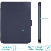 imoshion Étui de liseuse portefeuille Slim Hard Kobo Clara 2E / Tolino Shine 4 - Bleu foncé