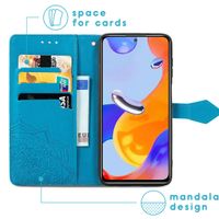 imoshion Etui de téléphone portefeuille Mandala Xiaomi Redmi Note 11 Pro - Turquoise