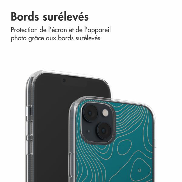 imoshion Coque Design iPhone 14 - Topo Turquoise