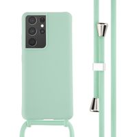 imoshion ﻿Coque en silicone avec cordon Samsung Galaxy S21 Ultra - Menthe verte