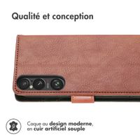 imoshion Étui de téléphone portefeuille Sony Xperia 1 VI - Brun